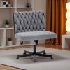 Dsvimoy Task and Office Chair Criss Cross Legged Desk Chair with Wide Seat for Home Office, Gray, 26.8"*21.2"*10.8" - 2 of 4