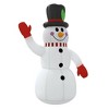 vidaXL 8ft Inflatable Snowman with Built-in LED Lights, Weather-Resistant Christmas Decoration for Outdoor Use, Quick Setup & Storage - 3 of 4