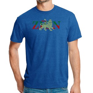 LA Pop Art Men's Premium Blend Word Art T-shirt - Zion - One Love - 1 of 4