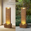 Teamson Home 38" Metal Fiberglass and Polyresin Cascading Ridged Water Fountain Brown - 4 of 4