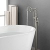Cobbe Brushed Nickel Freestanding Tub Faucet Single Handle Shower Faucet with Tub Spout and Handheld Showerhead - 3 of 4
