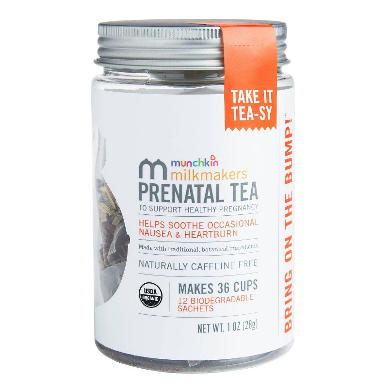 Munchkin Milkmakers Organic Prenatal Tea With Ginger &#38; Red Raspberry Leaf - 12ct, 1 of 9