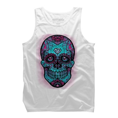 Men's Design By Humans Sugarskull Calavera III By RobertoJL Tank Top