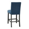 New Classic Furniture,Furniture Crispin 25" Fabric Counter Chairs In Blue (Set Of 2) - 3 of 4