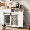 DSVIMOY Dog Crate with Drawer , Kitchen Island End Table, Pet Friendly Furniture, Natural & White, 41.5"*26.8"*35" - 4 of 4