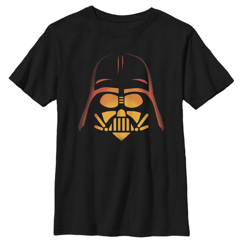 Boy's Star Wars Halloween Darth Vader Pumpkin T-Shirt, 1 of 6