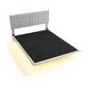 CAVINAS Queen Size Bed with Headboard and Sensor Light, Upholstered Platform, Floating Velvet Platform, Gray - 4 of 4