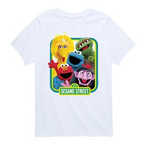 Boys' - Sesame Street - Photo Elmo And Friends Short Sleeve Graphic T-Shirt - 1 of 4