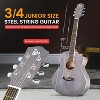 Pyle 36" Beginner Acoustic Guitar Kit with Cutaway Body - PGA550CAB.6 - Matte Black - 20 Frets - 3 of 4