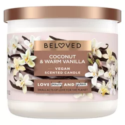 Beloved Coconut and Warm Vanilla Vegan Scented Candle - 15oz