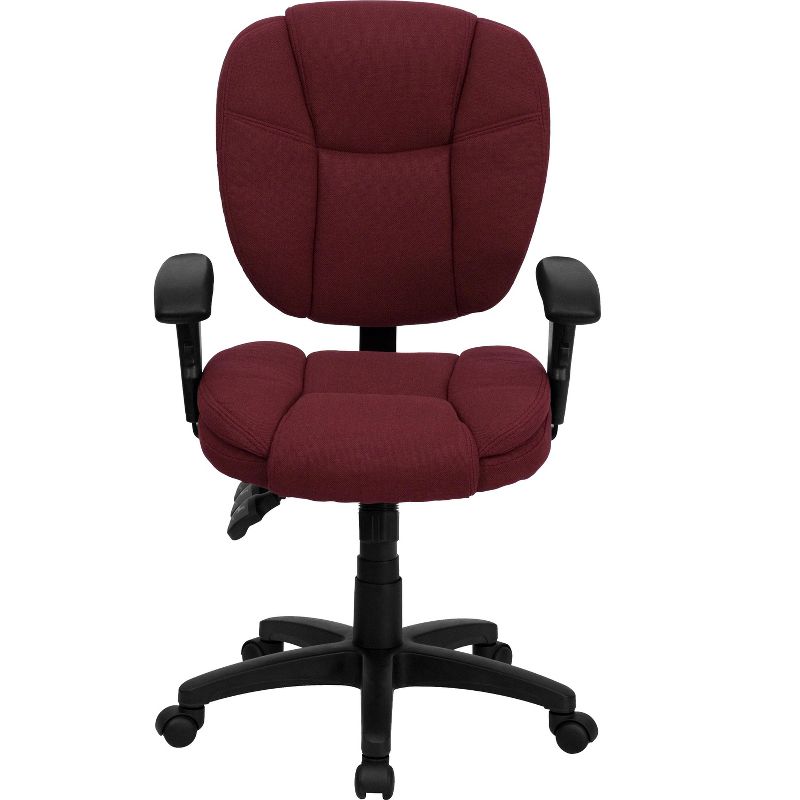 Flash Furniture Mid-Back Multifunction Swivel Ergonomic Task Office Chair with Pillow Top Cushioning and Adjustable Arms, 5 of 8