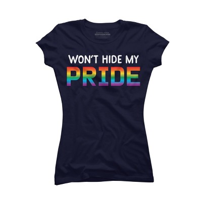 Adult Design By Humans Won't Hide My Pride Rainbow By machmigo T-Shirt