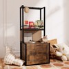 55" Cat Litter Box Enclosure with Shelves, Hidden Litter Box Furniture, Indoor Cat House Washroom for Living Room, Pet Crate Fit Most of Litter Box - 4 of 4