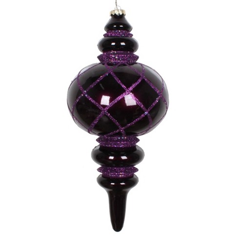 Vickerman 13" Candy Glitter Net Finial Ornament - image 1 of 2