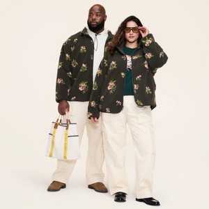Adult Floral Zip-Up Fleece Jacket - Woolrich x Target Olive Green - 1 of 4