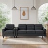 1+2+3 Flannelette Sectional Straight Arm Sofa Set with Supportive Cushions, Sturdy Hardwood Frame and Plush Memory Foam - 2 of 4