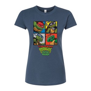 Women's - Teenage Mutant Ninja Turtles Mutant Mayhem - Mutant Mahem Grid Fitted Graphic T-Shirt - 1 of 2