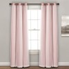 Lush Décor Grommet Sheer Panels With Insulated Blackout Lining Pink 38X108 Set - 2 of 4