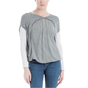 Max Studio London Womens Bubble Hem Basic T-Shirt - 1 of 1