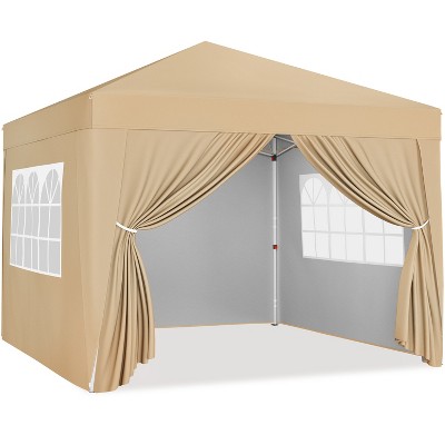 Yaheetech 10x10ft Pop-up Canopy with Sandbags and Wheeled Carry Bag