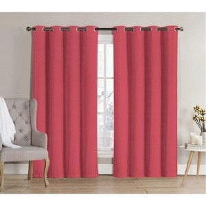 GoodGram 2 Pack Hotel Thermal Grommet 100% Blackout Window Curtain Panels - 1 of 1