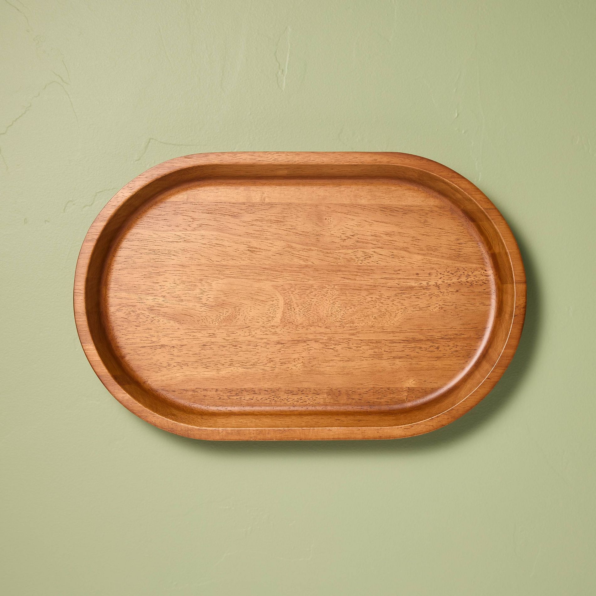 22"x14" Carved Wood Decorative Tray - Hearth & Hand™ with Magnolia