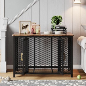 TruAIR 48" Furniture-Style Dog Crate - Wooden End Table Kennel with Top Opening for Medium/Large Dogs (Indoor, 1-Pack) - 1 of 4