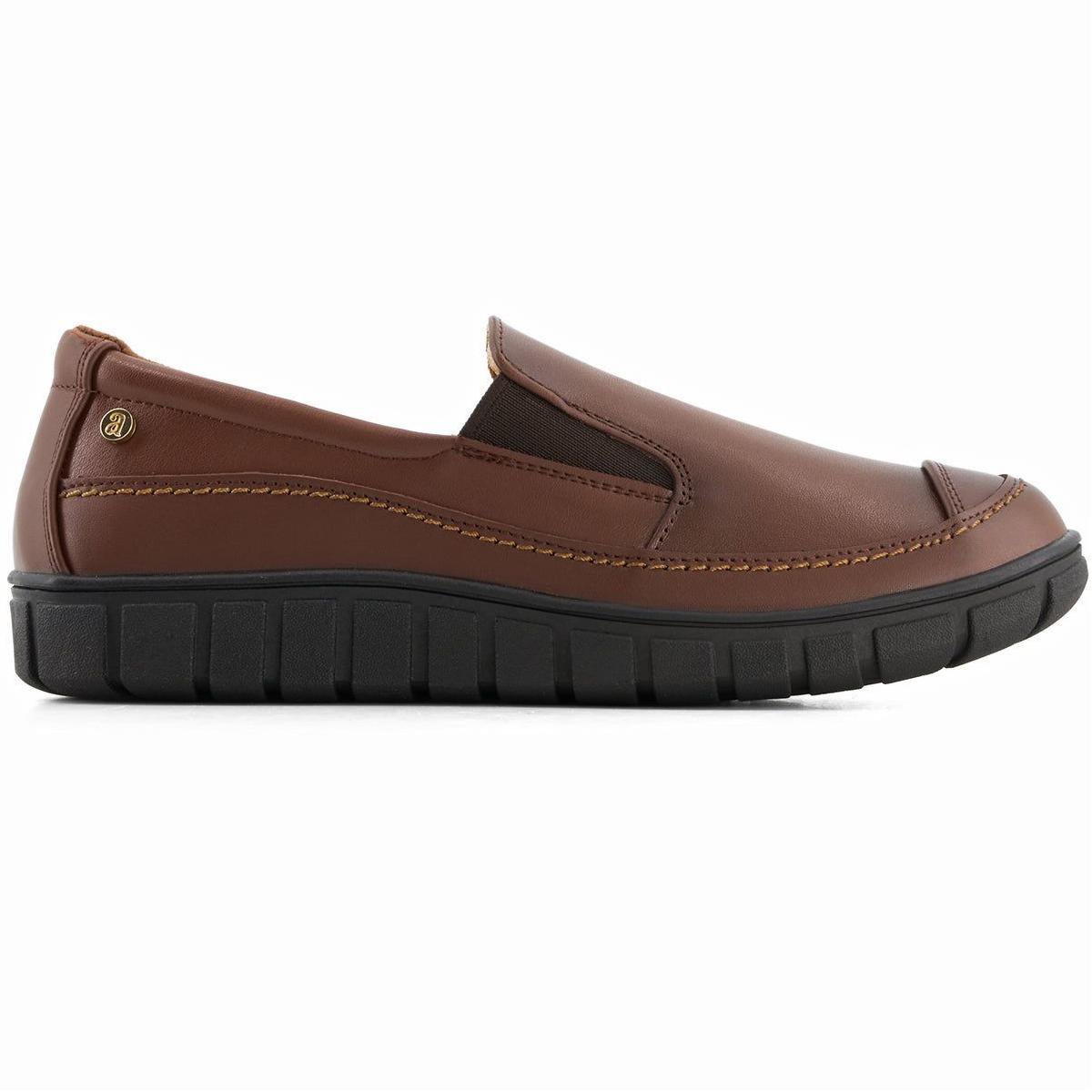 Женские туфли Andrea Women's Comfort Leather Loafers 90582 Brown 7 — фото 3