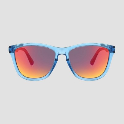 Men's Square Sunglasses with Mirrored Lenses - All in Motion™ Blue