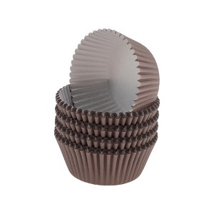 Unique Bargains Solid Color Disposable Baking Cups Greaseproof Paper 1.97"x1.18" 100 Pcs - 1 of 4