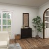 Wood Floral Handmade Intricately Carved Scroll Wall Decor Brown - Olivia & May: Vertical Botanical Art, Traditional Style - 4 of 4