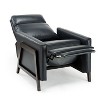Okak Push Back Recliner Chair Accent Chair with Upholstered Comfy High Back Recliner Sofa Chair with Solid Wood Legs for Living Room Bedroom, Navy - 2 of 4