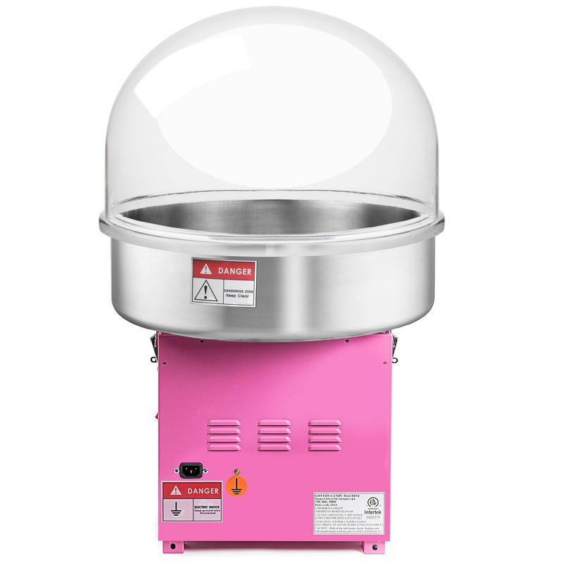 Olde Midway Cotton Candy Machine with Bubble Shield, Electric Candy Floss Maker with 3 Bin Storage Drawer, 3 of 8