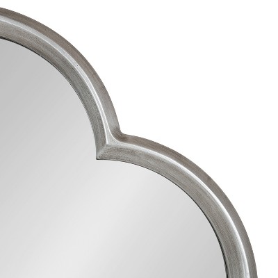 Krisi 28" Scalloped Silver Wall Mirror