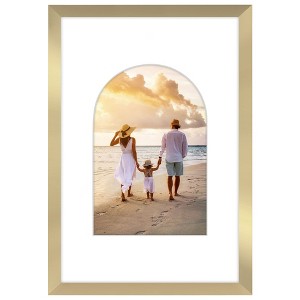 Americanflat Picture Frame with Oval Mat Insert and Shatter-Resistant Glass - Signature Collection - Photo Frame for Wall Display - 1 of 4