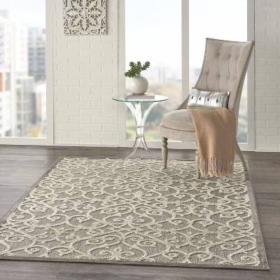 Aloha 5'3" x 7'5" Natural Polypropylene Flat Woven Outdoor Rug