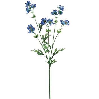 Allstate Floral 27.5" Blue Baby Cosmos Artificial Decorative Floral Spray