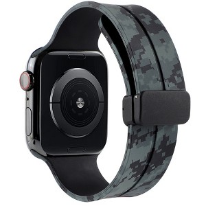 HTUTWOO Apple Watch Band Cool Camouflage Print Bands 42/44/ 45mm, Silicone Sport Wristband Strap for iWatch SE and Series 8/7/6/5/4/3/2/1 - 1 of 4