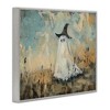 Stupell Industries Halloween Witch Hat Ghostie Framed Giclee Art, Gray, 14" x 11" - 2 of 4