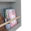 TopComfy Decorative Bookshelf 3 Tier Kids Book Shelf and Toy Storage Multifunctional Kids Book Rack for Playroom, Gray, 33.66"*14.37"*3.15" - 4 of 4