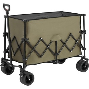 BEAFUP Collapsible Wagon 220lbs with Big All-Terrain Wheels 300L Folding Utility Cart for Camping, Beach, Gardening & Shopping - 1 of 4