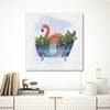 Courtside Market Tropical Bath Flamingo II Gallery-Wrapped Canvas - 2 of 4