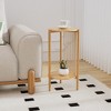 Brafabhome Boho Round Coffee Table Set with Hand-Woven Natural Rope, Living Room Table Set with Storage Shelf and Metal Frame for Home Office - 4 of 4