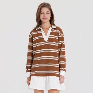 Women's Long Sleeve Mini Polo Dress - A New Day™ - 1 of 4