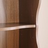 Kumasinova 7-Tier Modern Bookshelf with Wavy Border Design,Bookcase with Adjustable Shelves,Detachable Upper & Lower Units for Living Room - 3 of 4