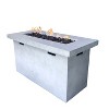 25" H x 42" W Fiber Reinforced Concrete Outdoor Fire Pit Table with Hidden Tank Storage - 2 of 4