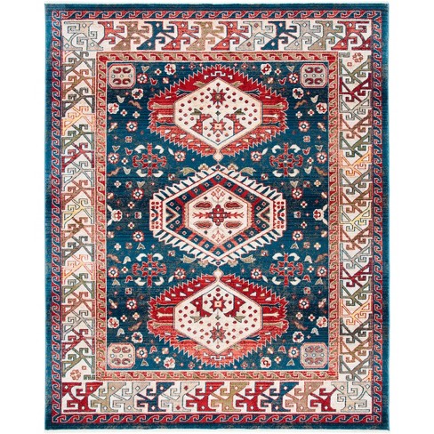 Safavieh Kashan Collection KSN306M Blue / Red Rug - 2' 6 x 8