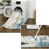 8x10 Beige Blue Modern Abstract Rug, Stain Resistant Washable Carpet, Non-Shedding Low Pile with Non-Slip Backing for Living Room, Bedroom - 4 of 4