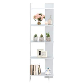 Tangkula 5-Tier Modern Bookcase Standing Storage Shelf Room Divider Display Rack