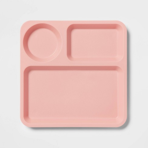 7.3 Plastic Kids' Plate Coral Pink - Pillowfort™ : Target